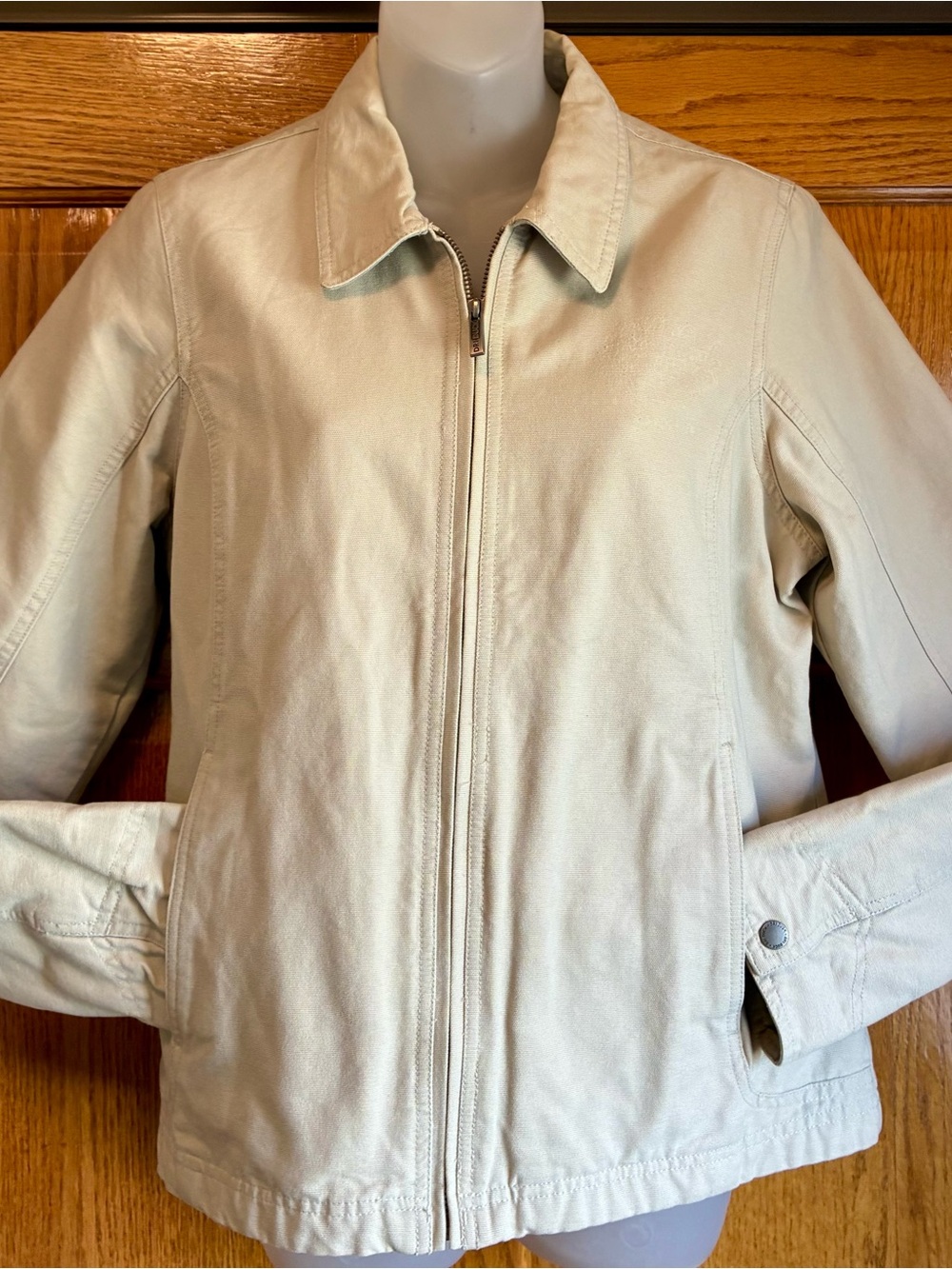 Dri Duck Light Beige Canvas Zip Front Jacket